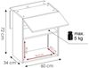 Mikrowellenumbauschrank AREZZO 60x32,5x72cm mit Klappe grifflos Farbe: Vicenca Eiche / grau (AZ-W2MK/60) Bild 3