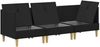 vidaXL Wohnzimmergarnitur mit Kissen mit Speicher 3 pcs Schwarz Stoff 3413683 Bild 4