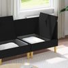 vidaXL Wohnzimmergarnitur mit Kissen mit Speicher 3 pcs Schwarz Stoff 3413683 Bild 3