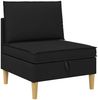 vidaXL Wohnzimmergarnitur mit Kissen mit Speicher 3 pcs Schwarz Stoff 3413683 Bild 5