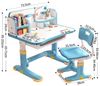 Verstellbares Kinderschreibtisch-Set mit Stuhl, höhenverstellbar für eine ergonomische Lernhaltung, Blau, 75 × 48 × 101 cm Bild 4