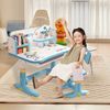 Verstellbares Kinderschreibtisch-Set mit Stuhl, höhenverstellbar für eine ergonomische Lernhaltung, Blau, 75 × 48 × 101 cm Bild 3
