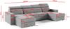 Ecksofa U-förmiges NELA Sofa mit Schlaffunktion und zwei Staufächern, Wohnzimmersofa, Couch, mit verstellbare Kopfstützen - Kronos 05, 96 x 170 x 325 cm Bild 2