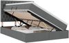 vidaXL LED-Speicherbett mit Matratze Dunkelgrau 140 x 200 cm Stoff 3372484 Bild 2