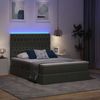 vidaXL LED-Speicherbett mit Matratze Dunkelgrau 140 x 200 cm Stoff 3372484 Bild 5