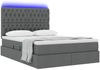 vidaXL LED-Speicherbett mit Matratze Dunkelgrau 140 x 200 cm Stoff 3372484 Bild 3