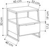 Skye Decor Nachtkonsole 100% MELAMINE COATED PARTICLE BOARD, 50 cm x 40 cm x 45 cm E3515 Bild 4