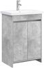 vidaXL Badezimmermöbel-Set Betongrau 81 x 40 x 84,5 cm Holzwerkstoff 3404285 Bild 2