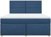 vidaXL Boxspringbett mit Matratze Blau 180x200 cm Stoff 3291358 Bild 4