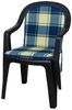 KETTtex Polsterauflage Monoblock niedrig 2163 blau-grün kariert 79x43x3,5 cm KETTtex, (1 St), mit Bindebändern Bild 2