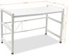 Todeco Mikrowellenregalständer, Mikrowellen Regal ständer Einstellbar Länge und Höhe, mit 6 Haken Belastet Bis 25 KG (36-60) x36 x 44 cm, Weiß Bild 3