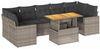 vidaXL 8-tlg. Garten-Sofagarnitur mit Kissen Grau Poly Rattan 3327014 Bild 2