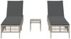 vidaXL Sonnenliegen 2 Stk. mit Tisch Hellgrau Poly Rattan 4002751 Bild 4