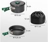 Novzep Geschirr-Set 8st Camping Kochgeschirr Set Outdoor Geschirr Set schnell erhitzend (8-tlg), Topf Pfanne Anti-Verbrühungsgriffen Bild 3