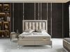 Schlafzimmer-Set "Tiva" – Bett mit Bettkasten und Matratze , Nachttisch, Bettbank-Beige Bild 1