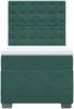 vidaXL Boxspringbett mit Matratze, Samt dunkelgrün, 100x200 cm Bild 4