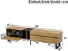 TV-Lowboard 180x38x45 cm in Holzoptik mit Klappfach, offenen Fächern und zwei Türen Bild 5
