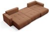 Wohnlandschaft Sofa mit Schlaffunktion AUGUSTO in Stoff Wind Rostbraun Bild 2