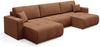 Wohnlandschaft Sofa mit Schlaffunktion AUGUSTO in Stoff Wind Rostbraun Bild 4