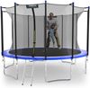 KINETIC SPORTS Trampolin Outdoor SALTO - Kindertrampolin Gartentrampolin Set mit Leiter, Netz, Randpolster, USA Sprungtuch, bis zu 160kg, Blau, Ø 366 cm Bild 2