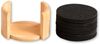 KESPER 58747 Untersetzer, 12er Pack, Filzoptik schwarz, inkl. 1x Bambushalter Bild 4