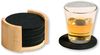 KESPER 58747 Untersetzer, 12er Pack, Filzoptik schwarz, inkl. 1x Bambushalter Bild 3