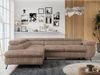 Mks Möbel 'Peter L-form' Ecksofa mit Bettfunktion, Bettkasten & einstellbaren Kopfstützen, Braun, Cord, links Bild 4