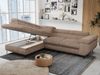 Mks Möbel 'Peter L-form' Ecksofa mit Bettfunktion, Bettkasten & einstellbaren Kopfstützen, Braun, Cord, links Bild 3