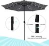 Sonnenschirm Marktschirm Ø3m LED beige Beleuchtung Strandschirm Gartenschirm UV Bild 4