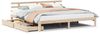 vidaXL Massivholzbett mit Schubladen 200x200 cm Kiefer 3302018 Bild 2