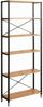 Regal breit MDF Akazie-Dekor Stahl Schwarz 6 Regalböden Bild 2