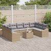 vidaXL Gartensofa-set mit Speicher Beige und Hellgrau Poly-Rattan 3355559 Bild 3