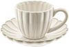 Bloomy Mokkatassen-Set mit Untertellern 75 ml aus Porzellan - 12-tlg Bild 2