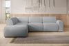 Selsey 'Bouvi' Ecksofa mit seitlicher Rückenlehne an der Ottomane, links, hellgrau, Bouclé Bild 2