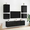 vidaXL TV-Wandschrank Schwarz Eichen-Optik 40,5x30x40cm Holzwerkstoff 882937 Bild 4