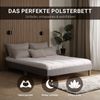 Homestyle4u Polsterbett mit Lattenrost, Grau, 140x200 cm Bild 5