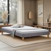 Homestyle4u Polsterbett mit Lattenrost, Grau, 140x200 cm Bild 2