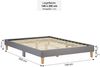 Homestyle4u Polsterbett mit Lattenrost, Grau, 140x200 cm Bild 3
