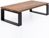 Wohnling Couchtisch FB51445 Sheesham 115 x 35 x 60 cm Massiv Holz Sofatisch mit Metallgestell Bild 2