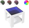 vidaXL LED-Couchtisch Weiß 53x53x45 cm Holzwerkstoff 847539 Bild 2