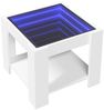 vidaXL LED-Couchtisch Weiß 53x53x45 cm Holzwerkstoff 847539 Bild 3