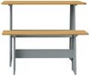 vidaXL Esstisch mit Bank REINE Honigbraun und Grau Massivholz Kiefer 327252 Bild 2