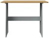 vidaXL Esstisch mit Bank REINE Honigbraun und Grau Massivholz Kiefer 327252 Bild 4