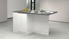Dmora Kücheninsel Abern, Mehrzweckschrank, Küchenzeile Schrank, Zusätzlicher Tisch, 100 % Made in Italy, 160 x 90 x 90 cm, glänzendes Weiß und Schiefer Bild 5