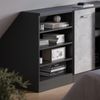 Küchenschrank für Dachschrägen R-Line Anthrazit 60 cm mit 4 Fächern, Schrankkorpus 60 cm Tiefe Vicco Bild 4