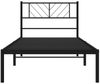 vidaXL Bettgestell mit Kopfteil Metall Schwarz 90x190 cm 372171 Bild 5