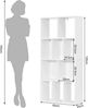 WOLTU Bücherregal mit 4 Ebenen, Regal mit 10 Fächern für Wohnzimmer Küche Büro, Standregal mit Kippschutz, als Raumteiler Aktenschrank DVD-Regal, 60 x 120 x 20 cm, aus Holzwerkstoff, weiß Bild 3