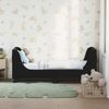 vidaXL Kinderbettgestell mit Kopfteil Schwarz 70 x 140 cm Samt 42010849 Bild 3