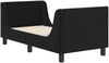 vidaXL Kinderbettgestell mit Kopfteil Schwarz 70 x 140 cm Samt 42010849 Bild 4