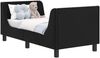 vidaXL Kinderbettgestell mit Kopfteil Schwarz 70 x 140 cm Samt 42010849 Bild 2